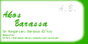 akos barassa business card